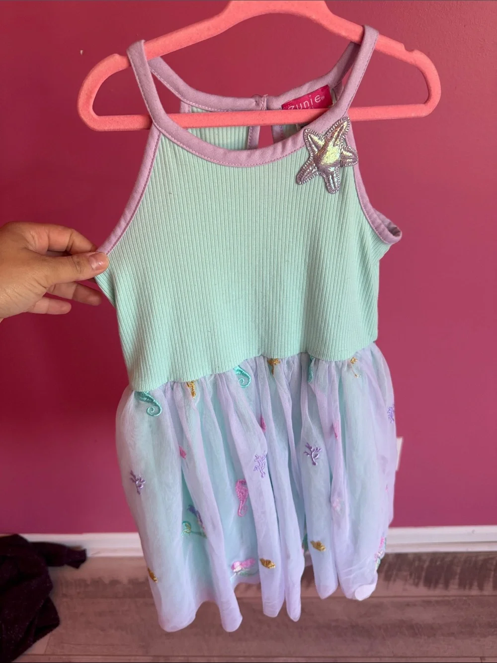 Zunie Mint and Lavender Mermaid Tulle Dress